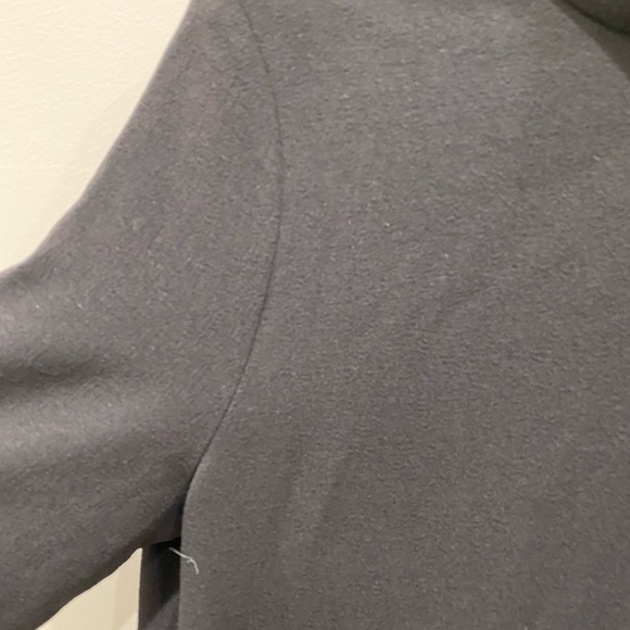 Ganni / crepe turtleneck Clark Ruffle Dress Black size 42 mini extra large XL - Picture 7 of 7